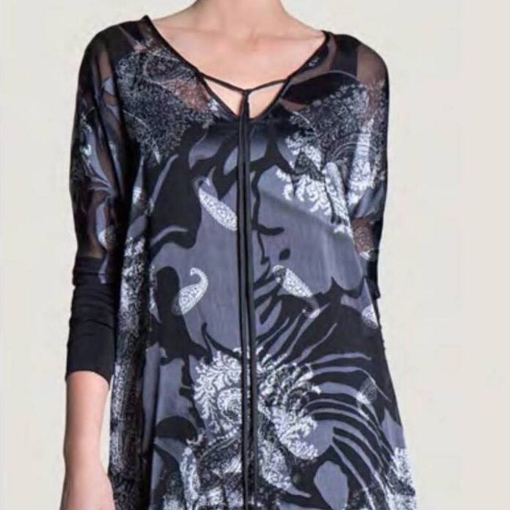 silver black dress